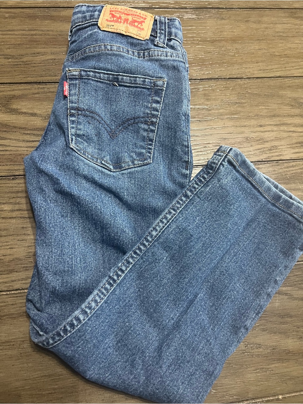 Levi's Kids Blue Denim Straight Jeans